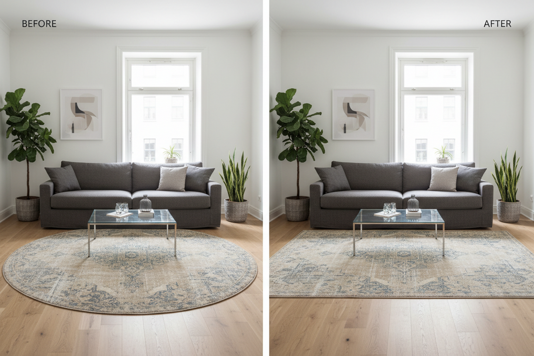 Tapis rond ou rectangulaire : comment choisir la forme idéale