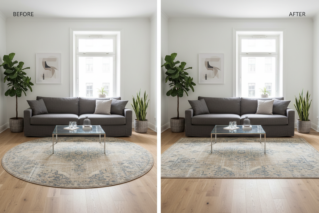 Tapis rond ou rectangulaire : comment choisir la forme idéale