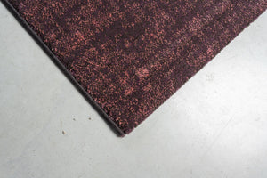 Tapis ras aubergine Tapison Home Torino, détail