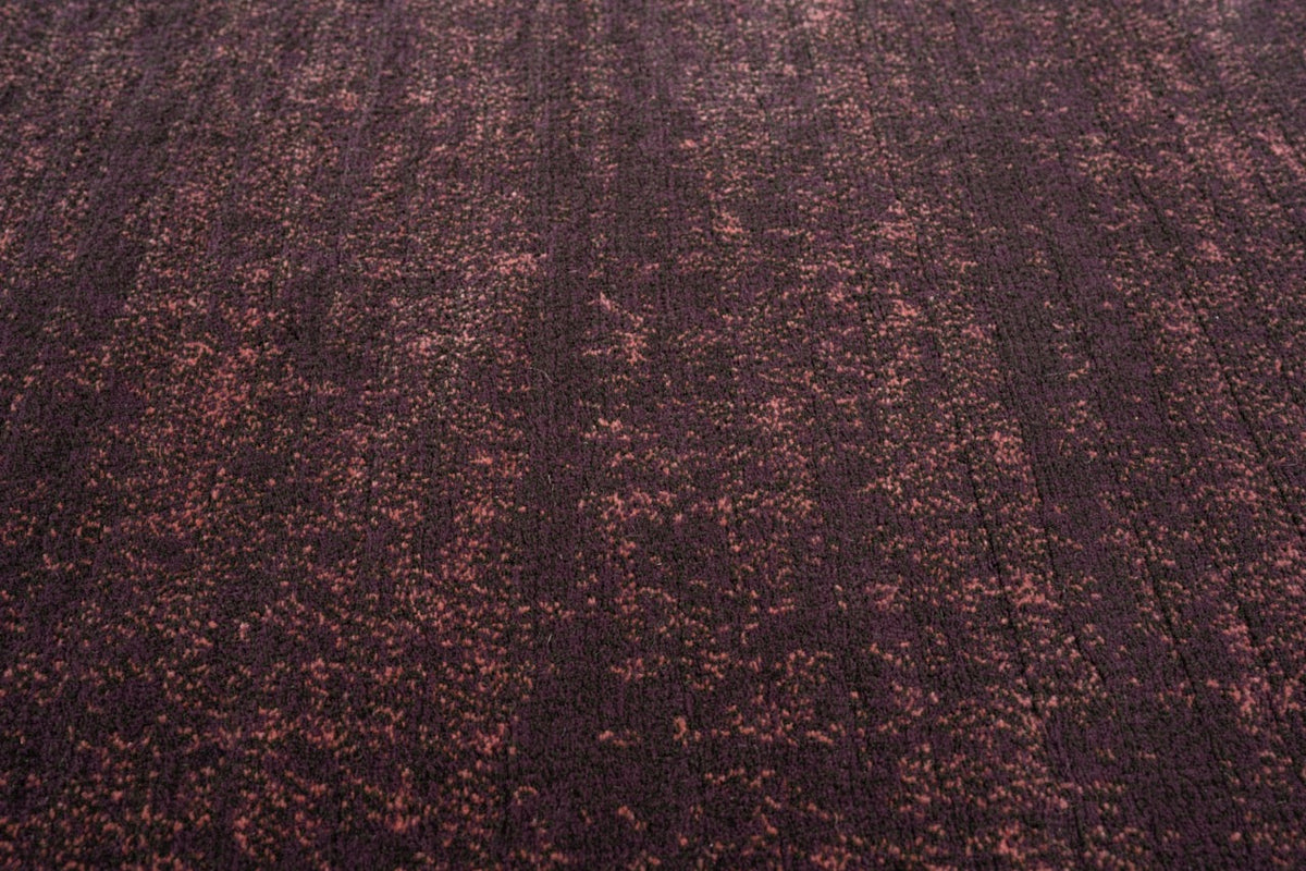 Tapis ras aubergine Tapison Home Torino, détail