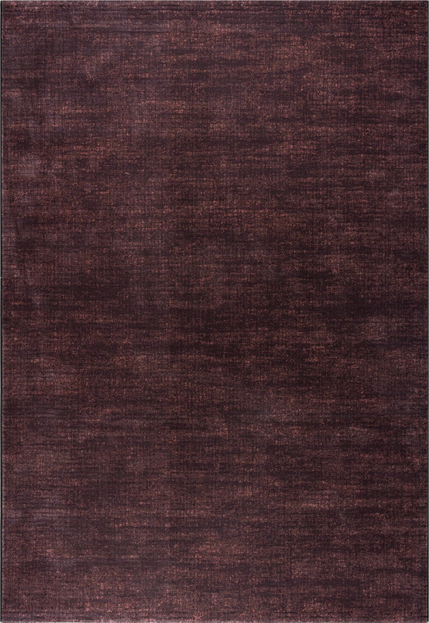 Tapis ras aubergine Tapison Home Torino, format rectangulaire