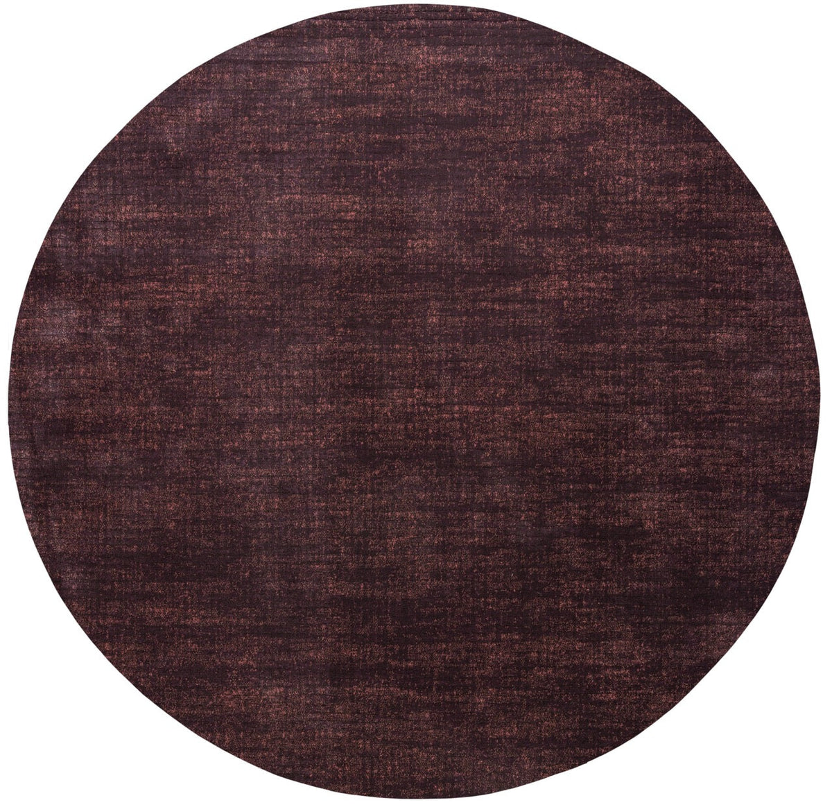 Tapis ras aubergine Tapison Home Torino, format rond