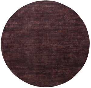 Tapis ras aubergine Tapison Home Torino, format rond