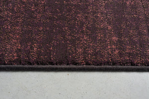 Tapis ras aubergine Tapison Home Torino, détail