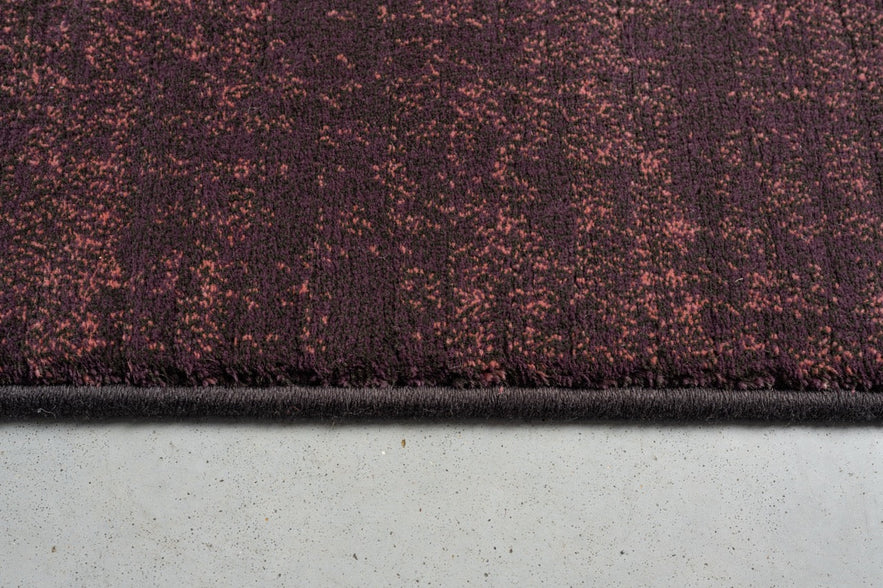 Tapis ras aubergine Tapison Home Torino, détail
