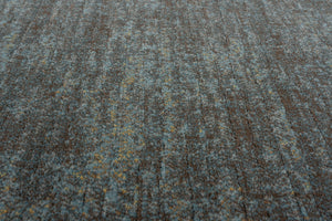 Tapis bleu canard et brun Tapison Home Torino, détail