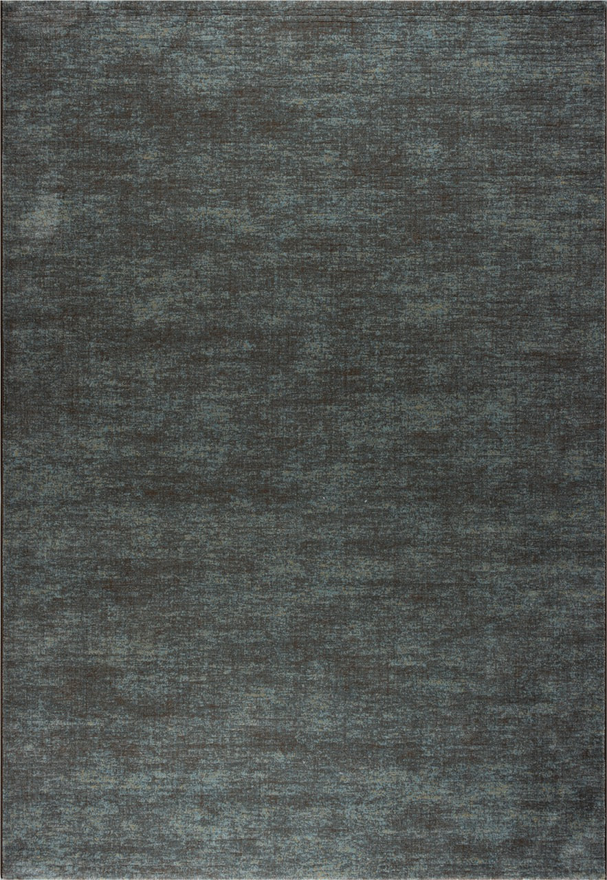 Tapis bleu canard et brun Tapison Home Torino, format rectangulaire