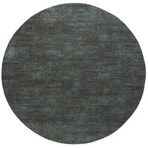 Tapis bleu canard et brun Tapison Home Torino, format rond