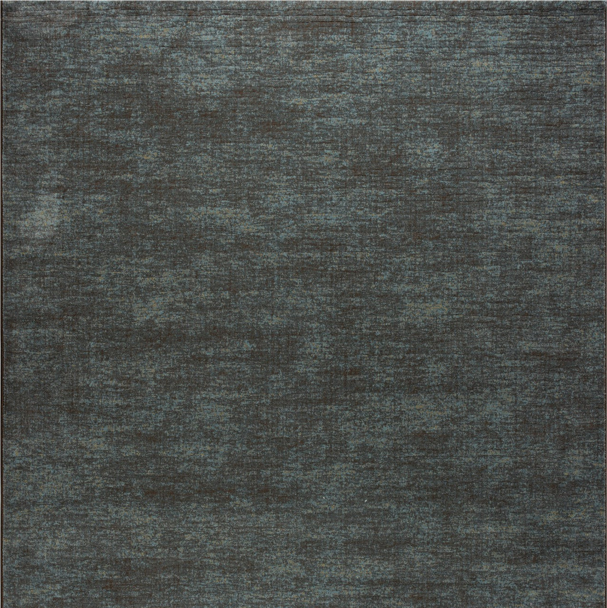 Tapis bleu canard et brun Tapison Home Torino, format carré