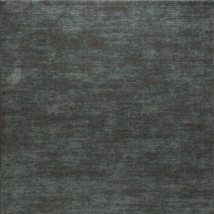 Tapis bleu canard et brun Tapison Home Torino, format carré