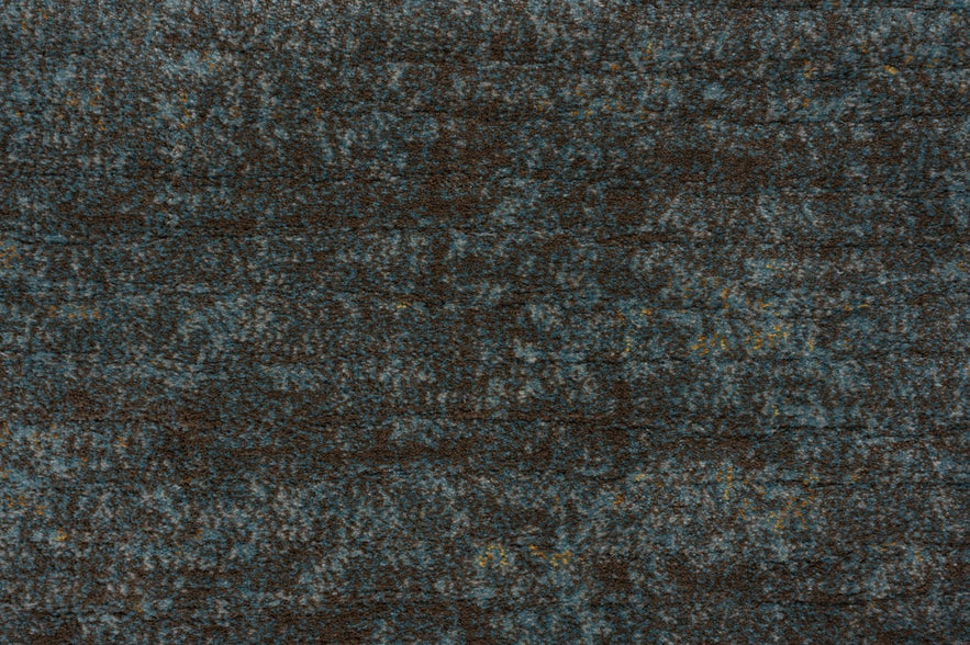 Tapis bleu canard et brun Tapison Home Torino, détail