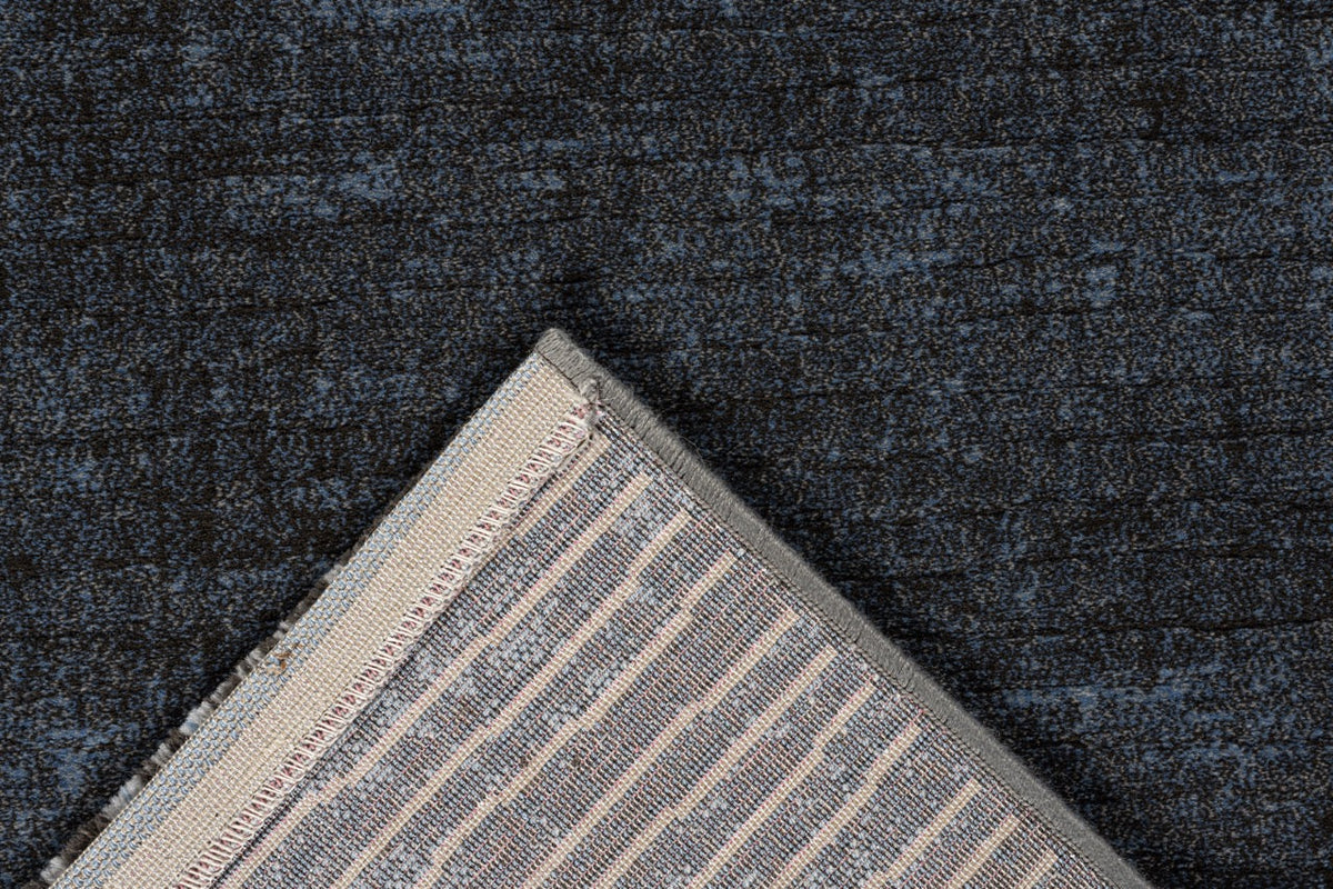 Tapis bleu anthracite Tapison Home Torino, détail