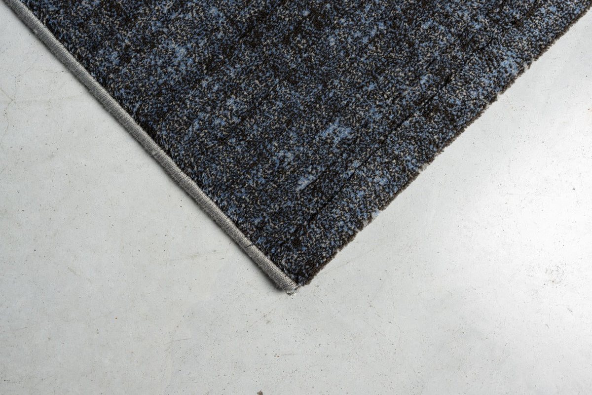 Tapis bleu anthracite Tapison Home Torino, détail