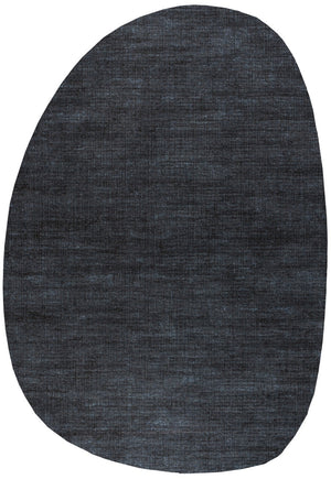 Tapis bleu anthracite Tapison Home Torino, en forme de galet