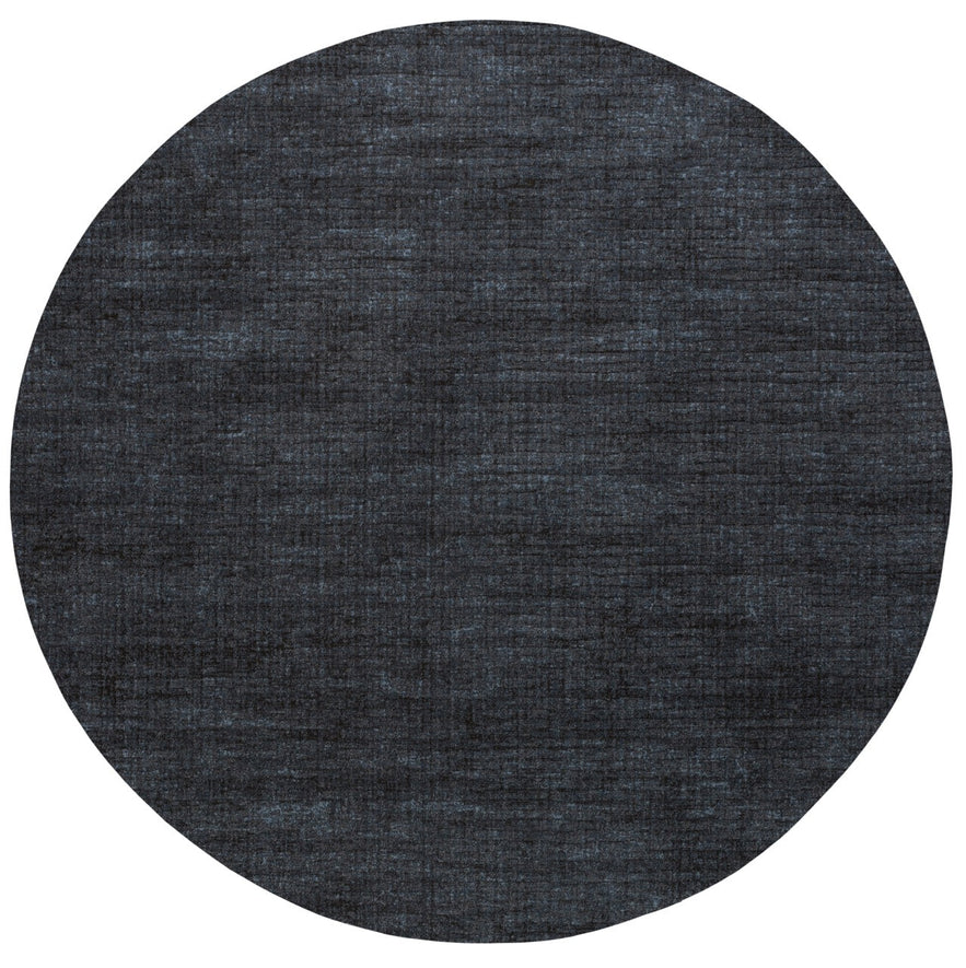 Tapis bleu anthracite Tapison Home Torino, format rond