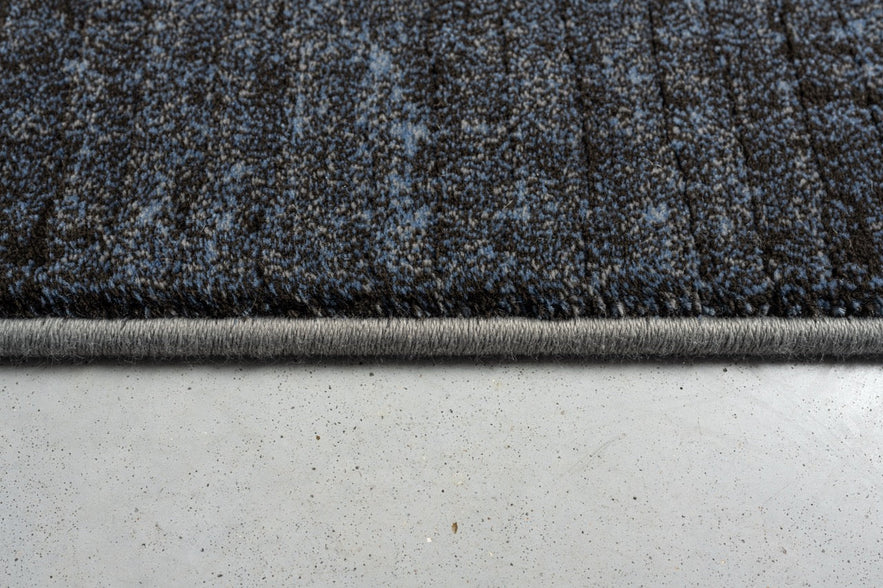 Tapis bleu anthracite Tapison Home Torino, détail