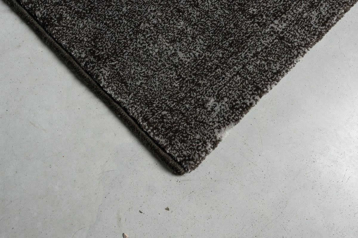 Tapis ras anthracite Tapison Home Torino, détail