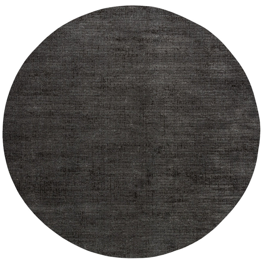 Tapis ras anthracite Tapison Home Torino, format rond