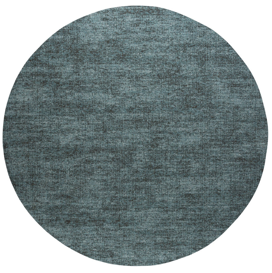 Tapis bleu pétrole Tapison Home Torino, format rond