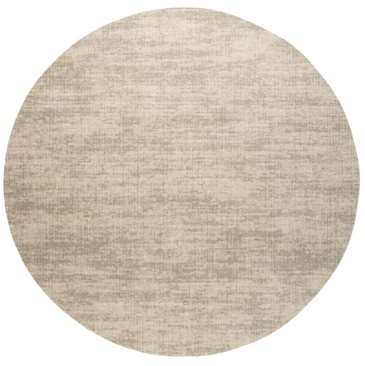 Tapis ras beige sable Tapison Home Torino, format rond