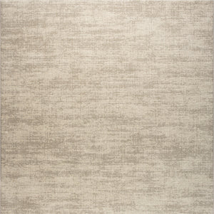Tapis ras beige sable Tapison Home Torino, format carré