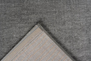 Tapis ras gris flanelle Tapison Home Torino, détail