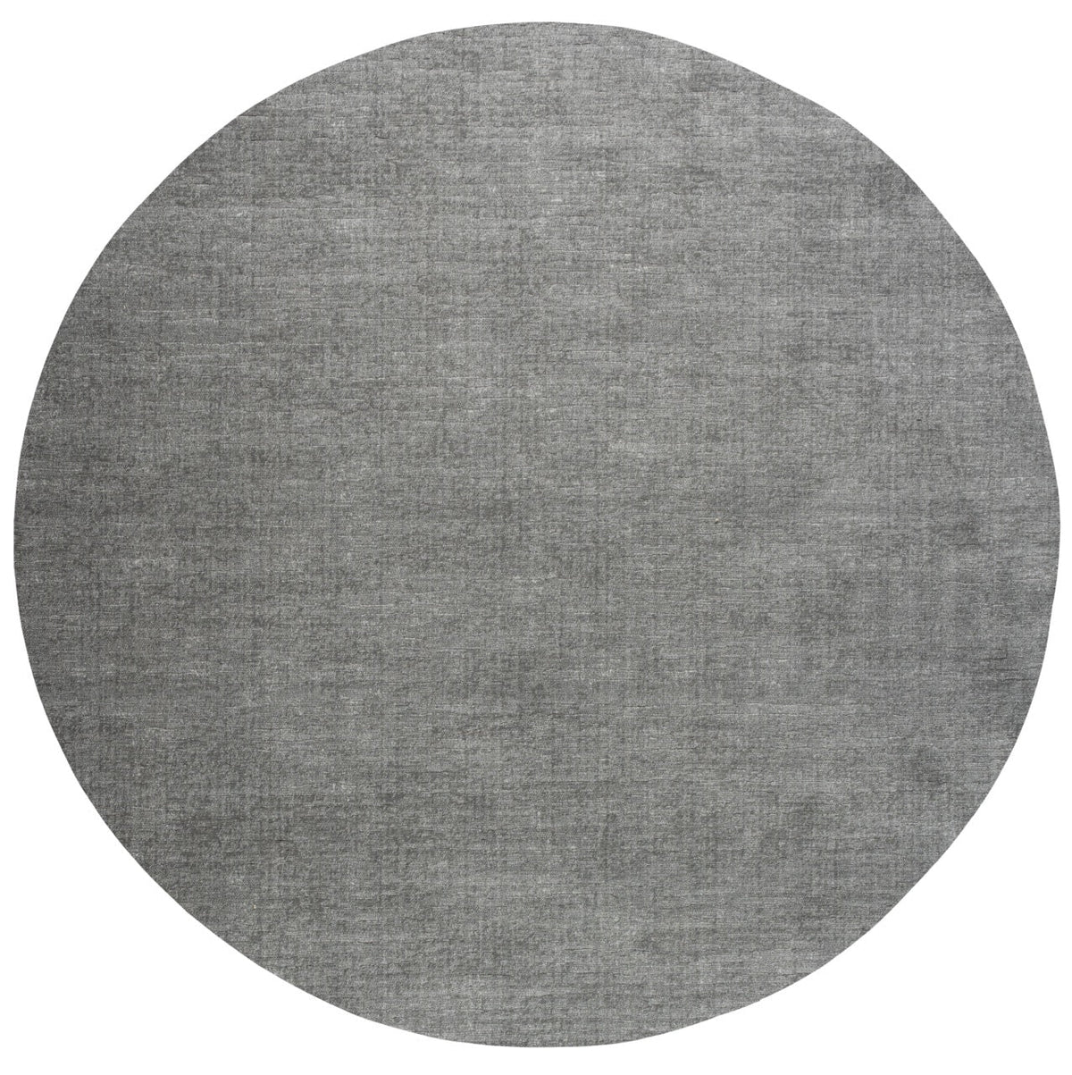 Tapis ras gris flanelle Tapison Home Torino, format rond