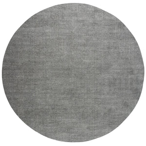 Tapis ras gris flanelle Tapison Home Torino, format rond