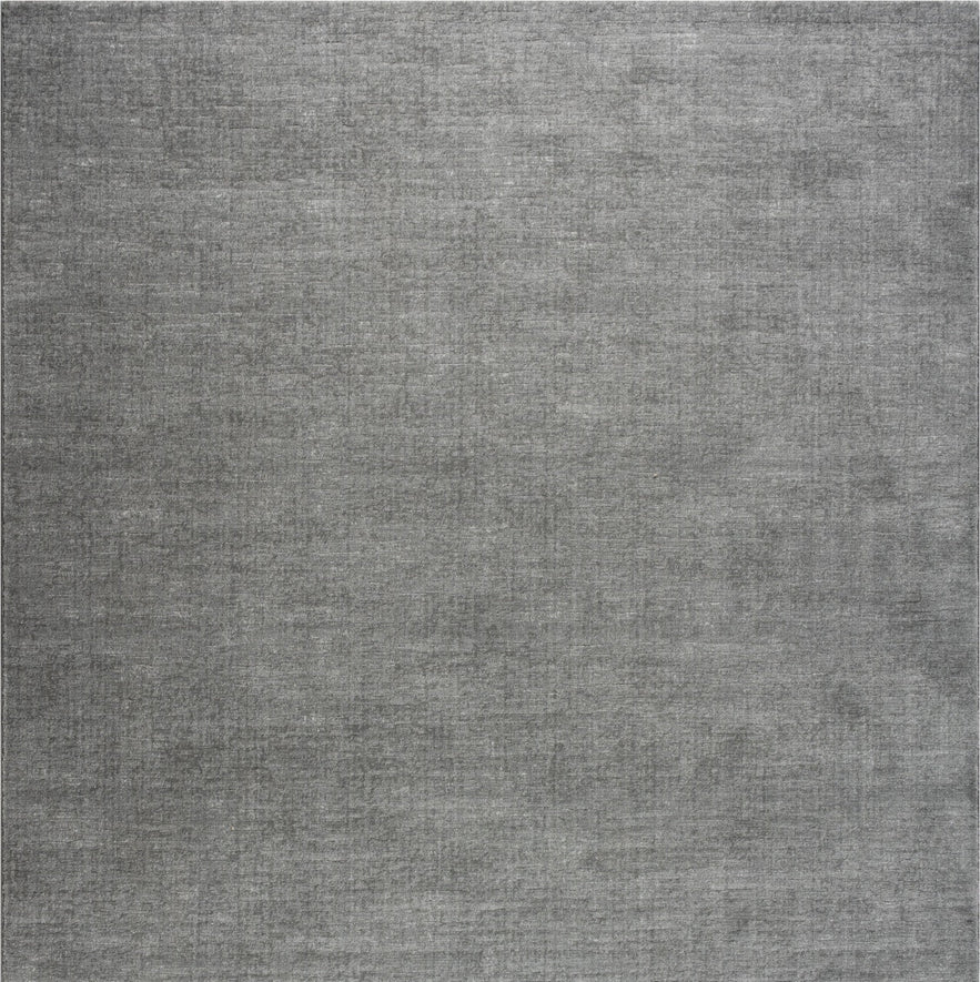 Tapis ras gris flanelle Tapison Home Torino, format carré