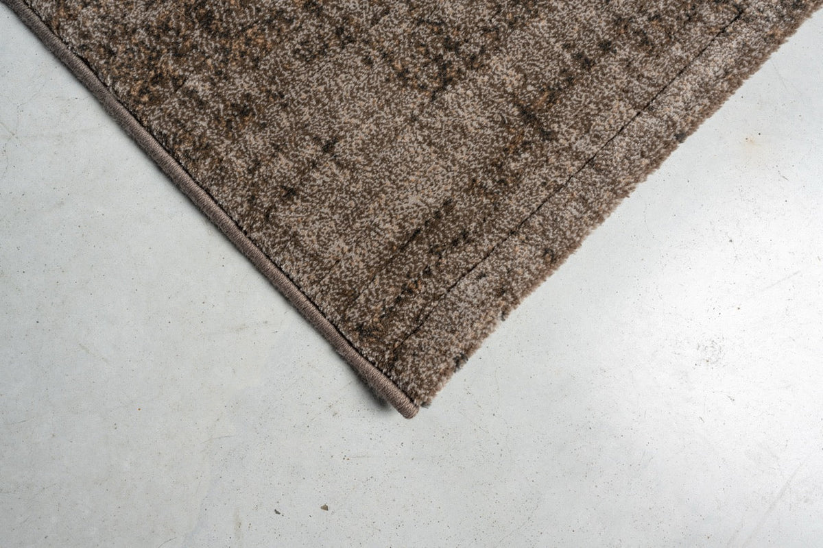 Tapis ras taupe Tapison Home Torino, détail