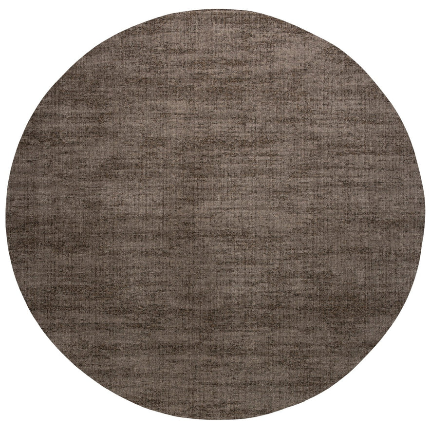 Tapis ras taupe Tapison Home Torino, format rond