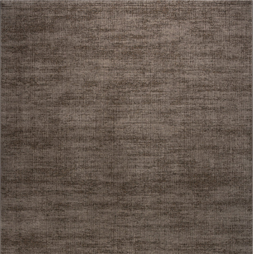 Tapis ras taupe Tapison Home Torino, format carré