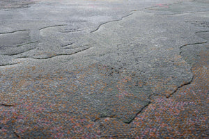 Gros plan sur le velours ras et dense du tapis Tapison Home Torino 063.0934.5626