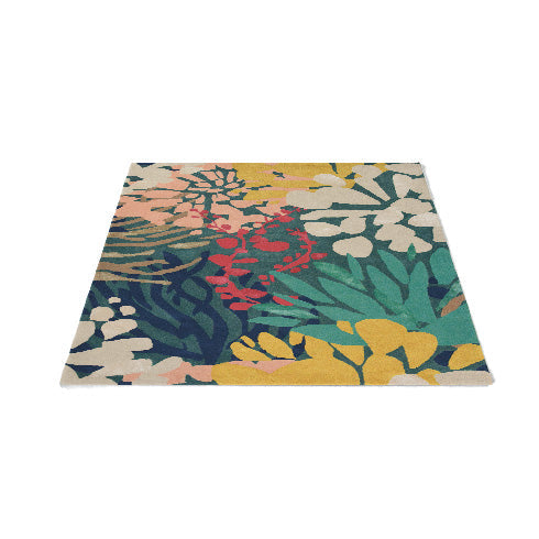  Brink & Campman Estella Submarine rug top view - vivid multicolor floral pattern