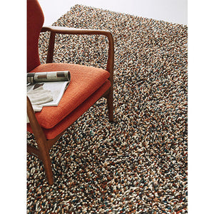  Brink & Campman Dots shaggy rug in modern living room - plush wool area rug