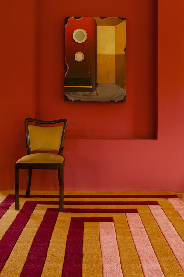 Layered Teklan Labyrinth Coral Pink