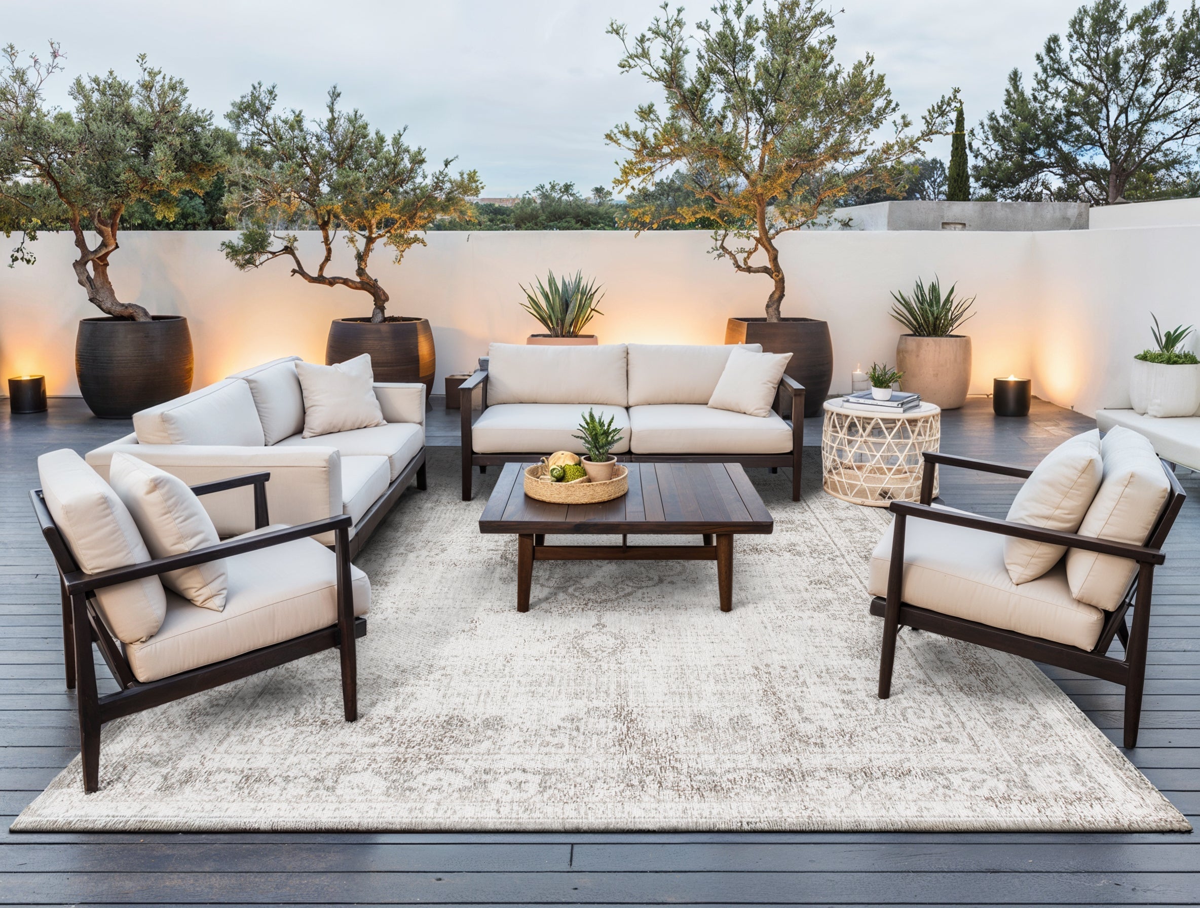 Louis de Poortere Fading World Medallion Salt & Pepper 8383