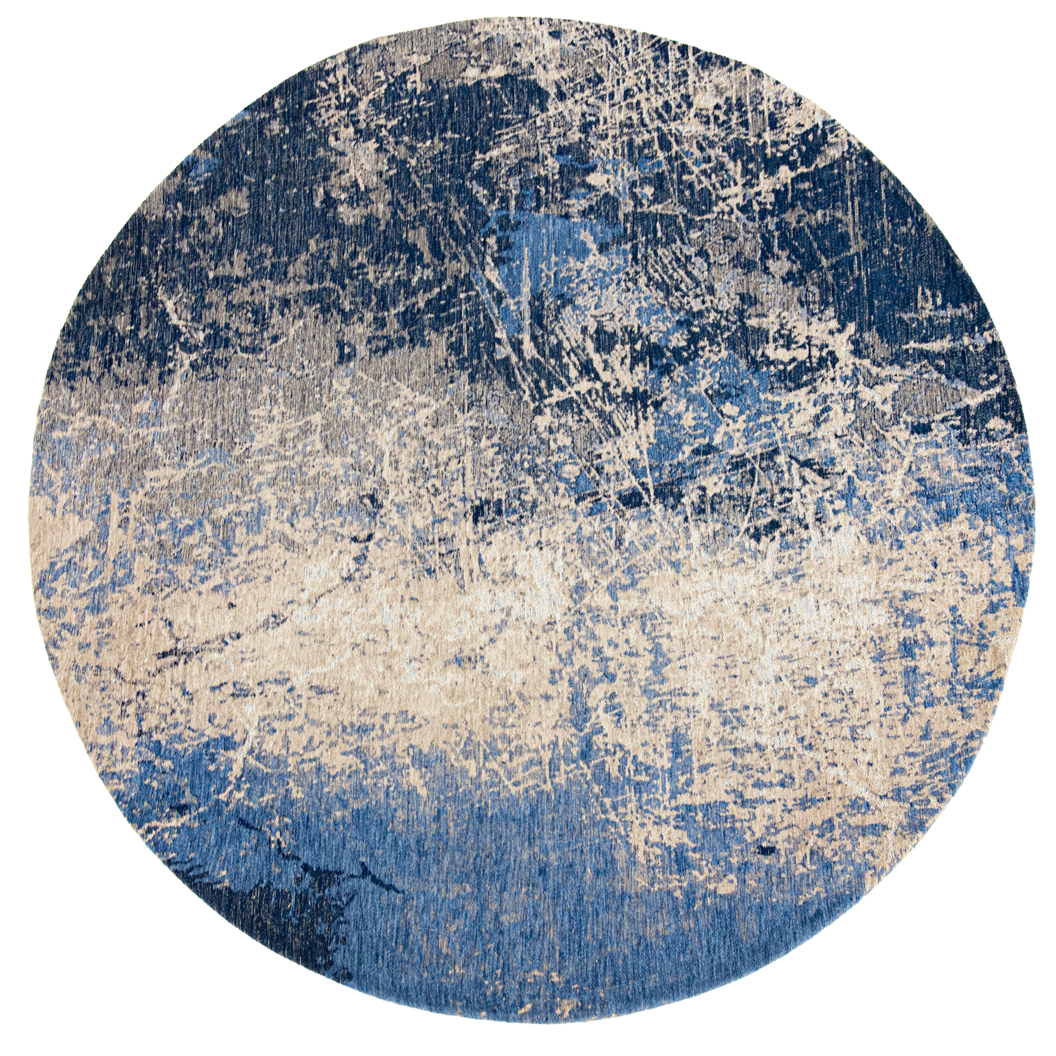 Louis de Poortere Mad Men Cracks Round Abyss Blue 8629