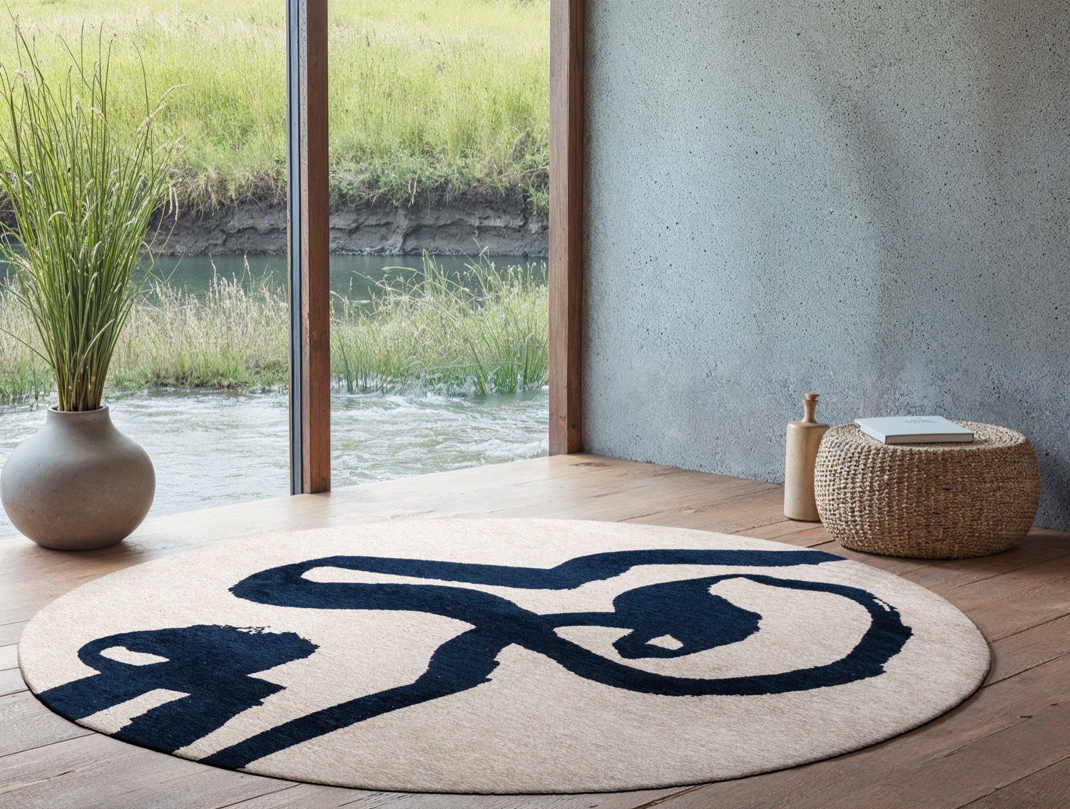 Louis de Poortere Craft Ribbon Sea Ink 9849