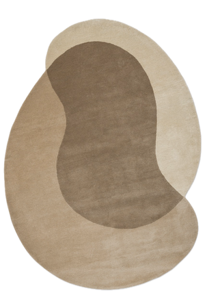 Tapis Brink & Campman Element Lane Neutral beige sable, taupe et crème, vue de dessus