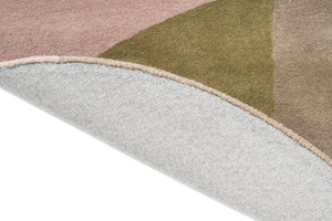 Tapis Brink & Campman Decor Miller Autumn, détail du bord replié et du dos