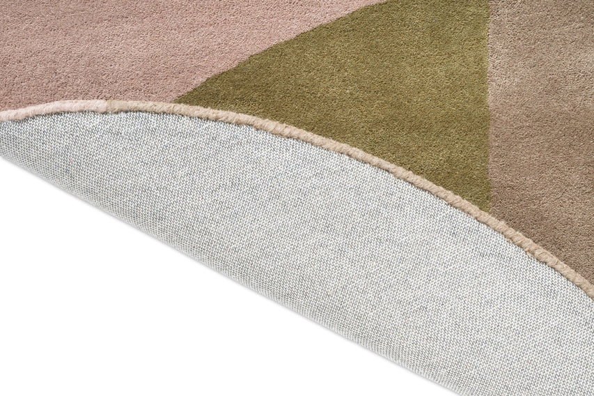Tapis Brink & Campman Decor Miller Autumn, détail du bord replié et du dos