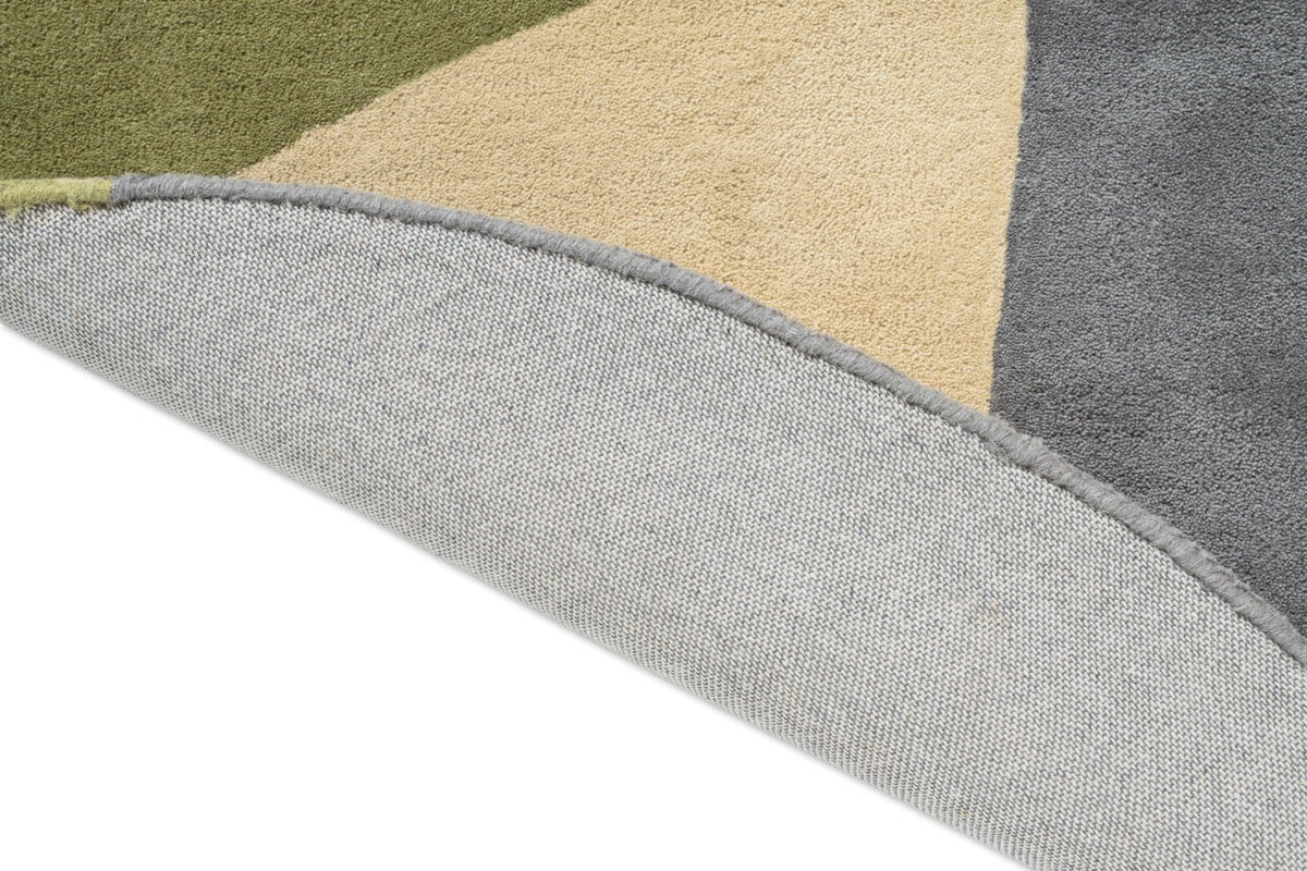 Tapis Brink & Campman Decor Miller Summer, détail du bord replié et du dos