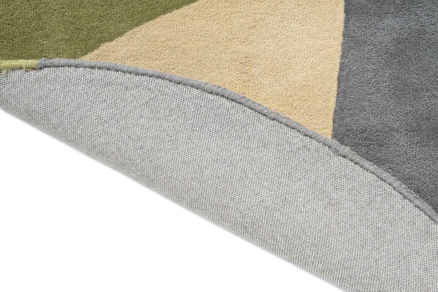 Tapis Brink & Campman Decor Miller Summer, détail du bord replié et du dos