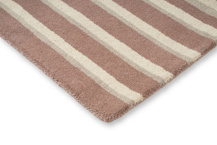 Tapis Brink & Campman Decor Pilar Blush, détail de l'angle et du poil