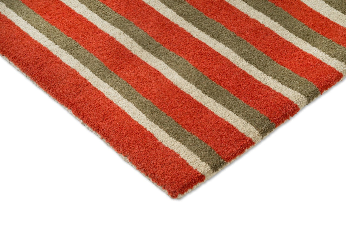 Tapis Brink & Campman Decor Pilar Coral, détail de l'angle et du poil