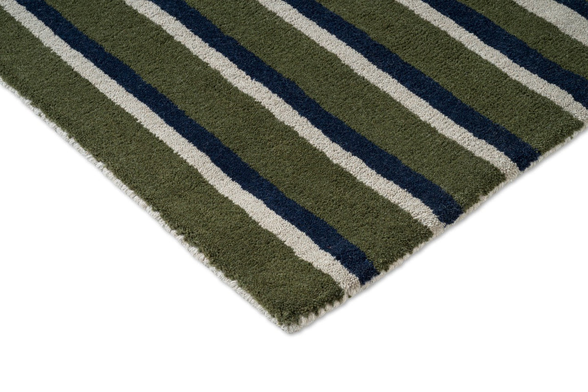 Tapis Brink & Campman Decor Pilar Moss, détail de l'angle et du poil