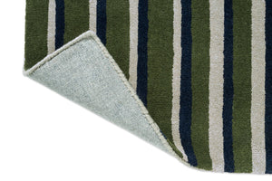 Tapis Brink & Campman Decor Pilar Moss, détail de l'angle replié et du dos