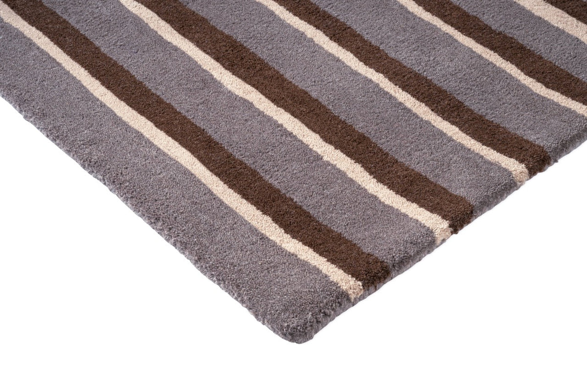 Tapis Brink & Campman Decor Pilar Taupe, détail de l'angle et du poil