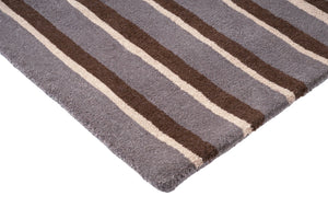 Tapis Brink & Campman Decor Pilar Taupe, détail de l'angle et du poil